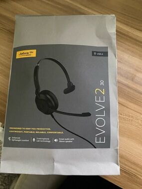 Jabra Evolve2 30 On-Ear Headphones — Black